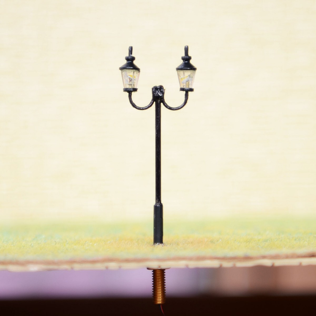 5 x HO scale model railroad antique street lights LED lamppost path lamp #S1715